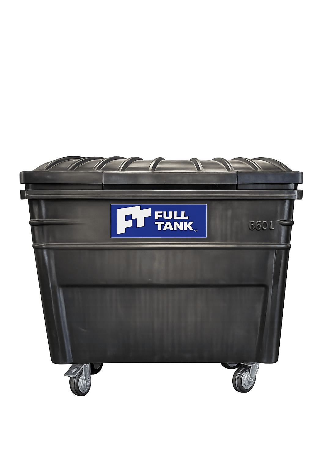 Full Tank trash bin 660L industrial waste management Haiti